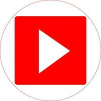 Live video streaming play button shape vector