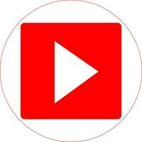 Live video streaming play button shape vector