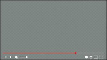 Multimedia video player frame template, footage display. Live video streaming, broadcasting vector illustration