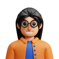 fêmea 3d avatar png