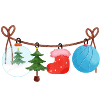 Various Christmas decorations png