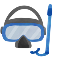 Snorkeling equipment and surfboards png
