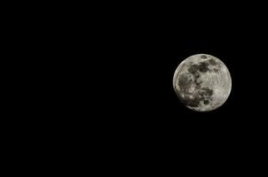 the moon in the dark sky photo