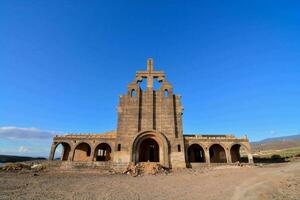 the abandoned church in the desert photo