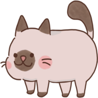 Cute little cat and cat-faced dango png