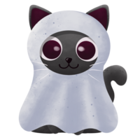 dia das Bruxas fantasma gato png