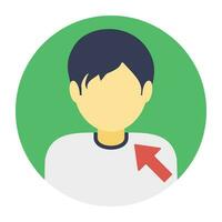 Flat icon of business avatar vector