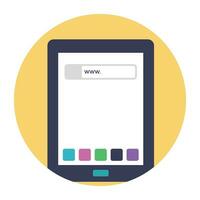 Flat icon design of a mobile layout vector