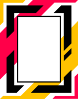 moderno png telaio per testo, immagini, intestazione, immagini e per altro grafico design progetti. astratto png geometrico futuristico telaio con Nero, rosso, e giallo colori. vuoto telaio, copia spazio.