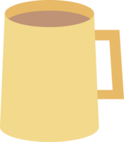 Colorful flat mug illustration. PNG with transparent background