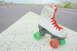 roller skate on the road photo