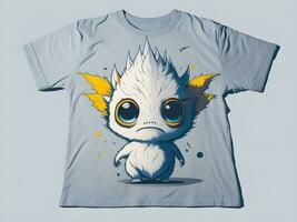 a t - shirt design with a cute little cute creature ai genrated photo