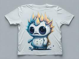 Ai generated t - shirt design with a cute little cute creature photo