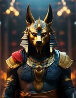 Ai generative God anubis, Egyptian mythology nft art style banner photo