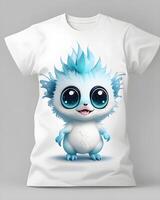 a t - shirt design with a cute little cute creature ai generated photo