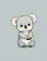 ai generativo ilustración de adorable linda bebé coala oso foto