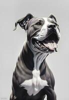 Ai generated Portrait shot of beautiful pit bull terrier photo