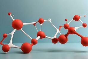 ai generativo molecular adn estructura 3d modelo antecedentes diseño, bandera con Copiar espacio texto foto