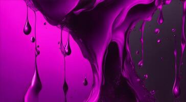 Ai generative Abstract artistic background with purple, pink and magenta colour splashes and drops photo