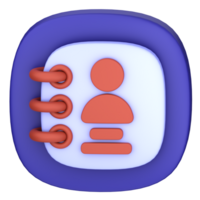 3D icon illustration phone book png