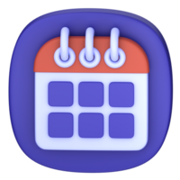 3d icoon illustratie kalender png