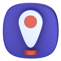 3D icon illustration pin map png