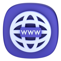 3d icona illustrazione del browser png