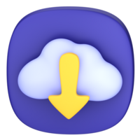 3d icône illustration nuage Télécharger png