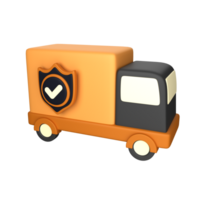 3d icon illustration protection delivery png