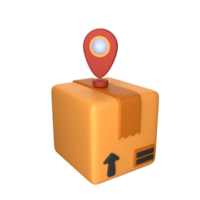 3d icône illustration paquet emplacement png