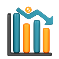 3d Symbol Illustration Geschäft verringern png