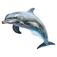 Dolphin isolated on transparent background . AI Generated png