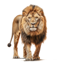 Lion isolé sur transparent Contexte . ai généré png