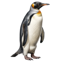 pingüino aislado en transparente antecedentes . ai generado png