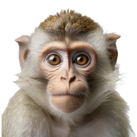 Monkey isolated on transparent background . AI Generated png