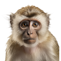 Monkey isolated on transparent background . AI Generated png