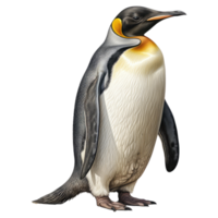 pingüino aislado en transparente antecedentes . ai generado png