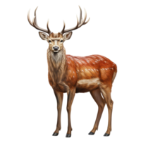 Deer isolated on transparent background . AI Generated png