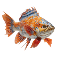 Fish isolated on transparent background . AI Generated png