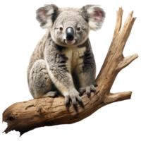 Koala isolated on transparent background . AI Generated png