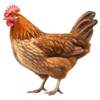 pollo aislado en transparente antecedentes . ai generado png