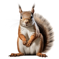 Squirrel isolated on transparent background . AI Generated png