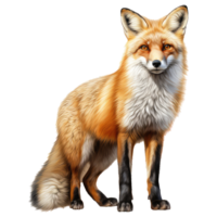 Fox isolated on transparent background . AI Generated png