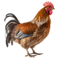 Chicken isolated on transparent background . AI Generated png