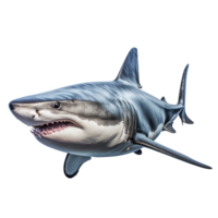 Shark isolated on transparent background . AI Generated png