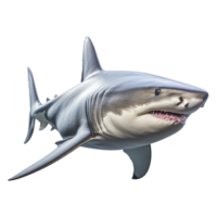 requin isolé sur transparent Contexte . ai généré png