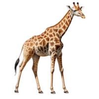 girafe isolé sur transparent Contexte . ai généré png