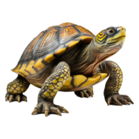 Tortuga aislado en transparente antecedentes . ai generado png