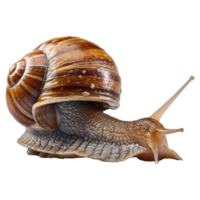 Snail isolated on transparent background . AI Generated png