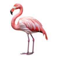 Flamingo isolated on transparent background . AI Generated png